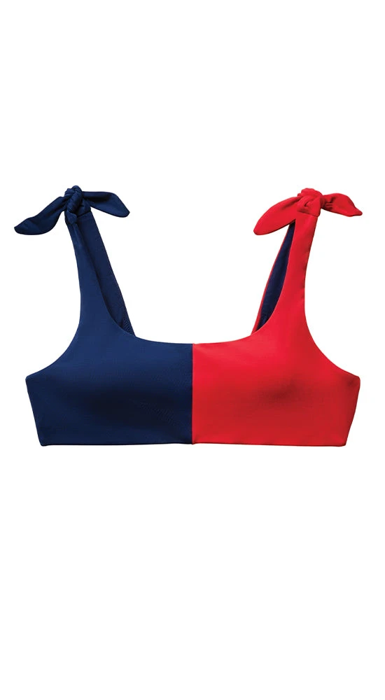 Sandhaven Colorblock Top: Navy/Hot Red 4 Sandhaven Colorblock Top: Navy/Hot Red - Image 4