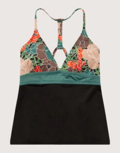 Dahlia Tankini: Jardin W. Black -Bold Tankinis Sales hsu352dfnhlrm0rtjy5s