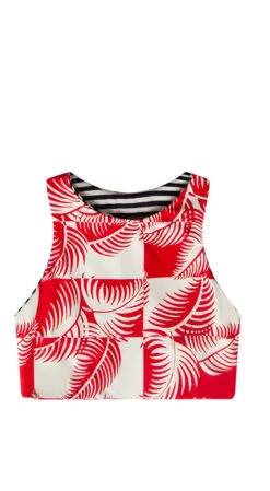 Sanitas Reversible Top: Checkered Palm/Navy Stripe 14 Sanitas Reversible Top: Checkered Palm/Navy Stripe -Bold Tankinis Sales j2xaikc5a68plwoq3kmt