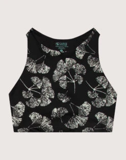 Sanitas Compression Top: Black Ginkgo -Bold Tankinis Sales xb5eu4hxwlrl4wcjbp9b